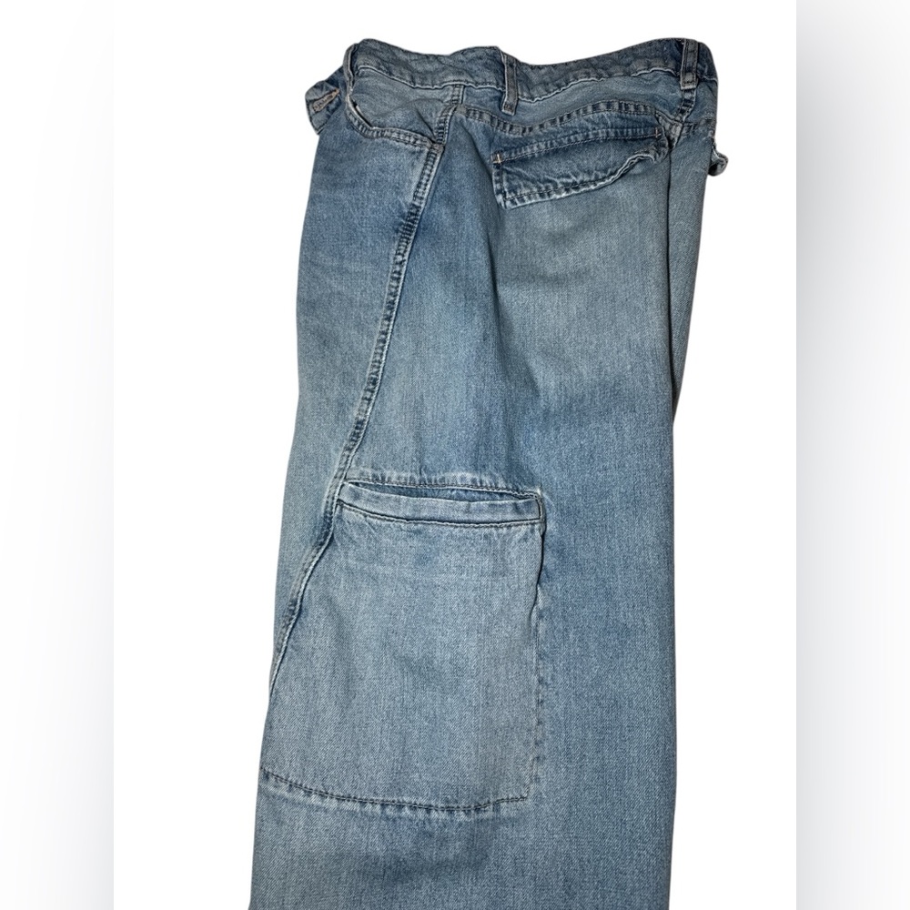 Zara Blue Wide Leg Jeans - Picture 4 of 5